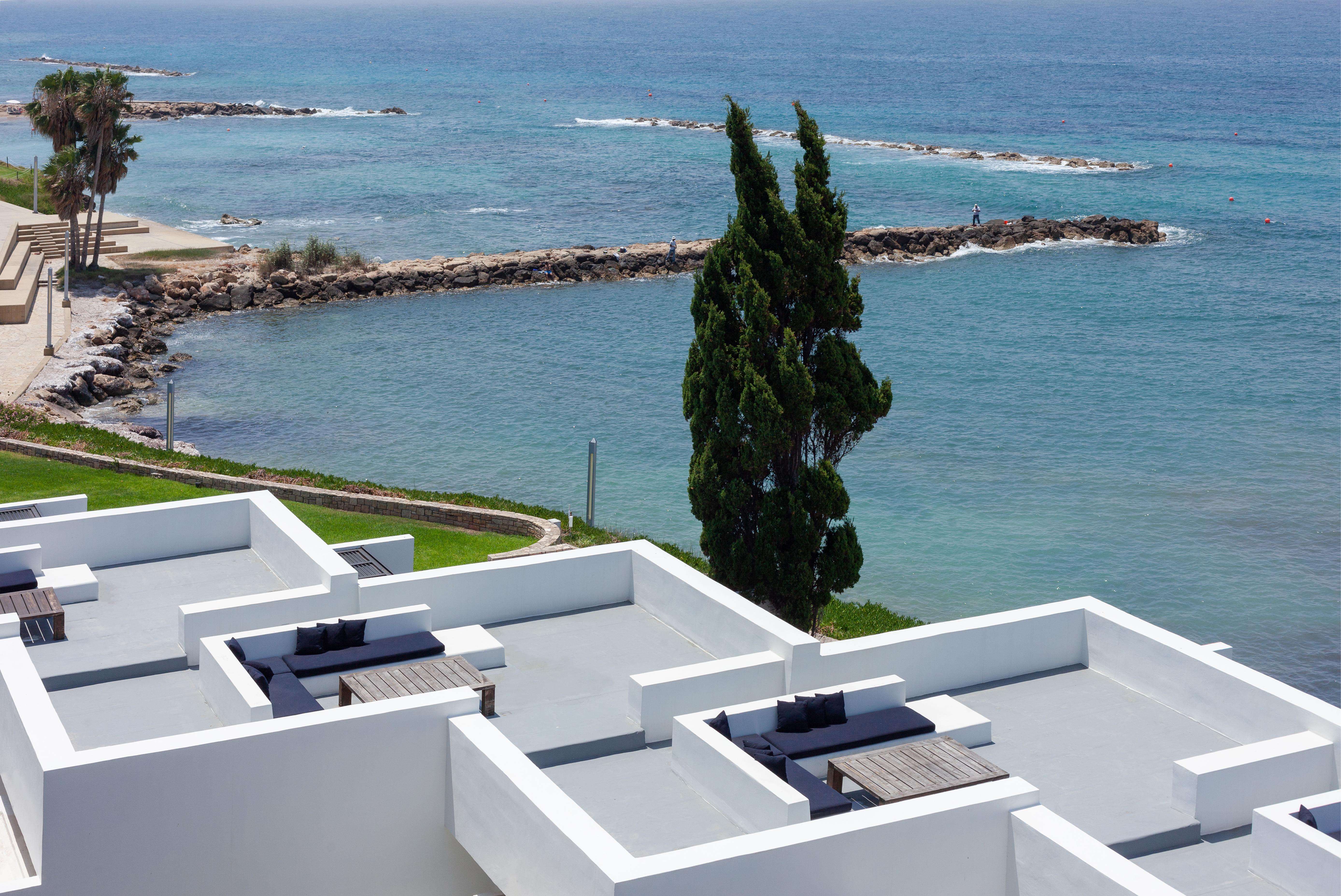 Almyra Hotel Paphos Kültér fotó View of the Mediterranean Sea from the hotel